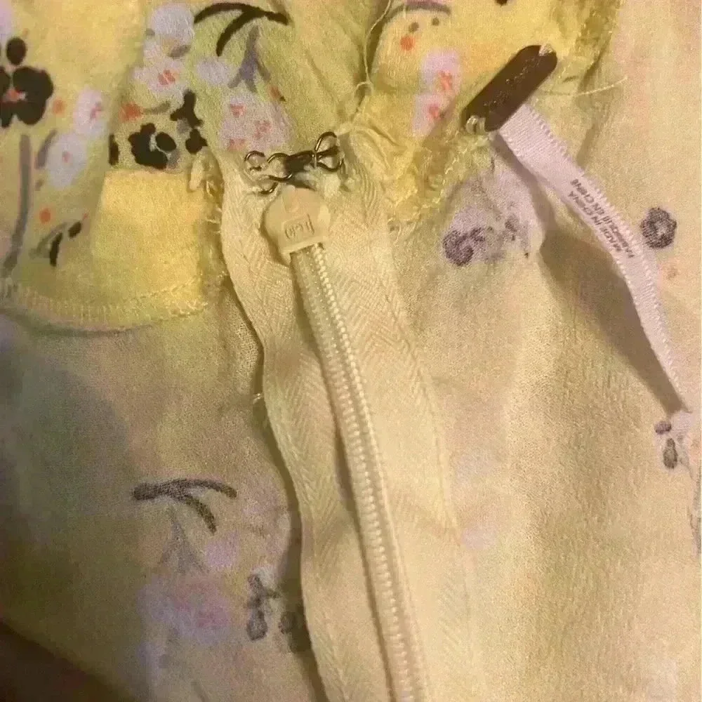 Free People Electric Yellow Floral Sleeveless Tango At Night Wrap Romper 10 - Picture 10 of 15